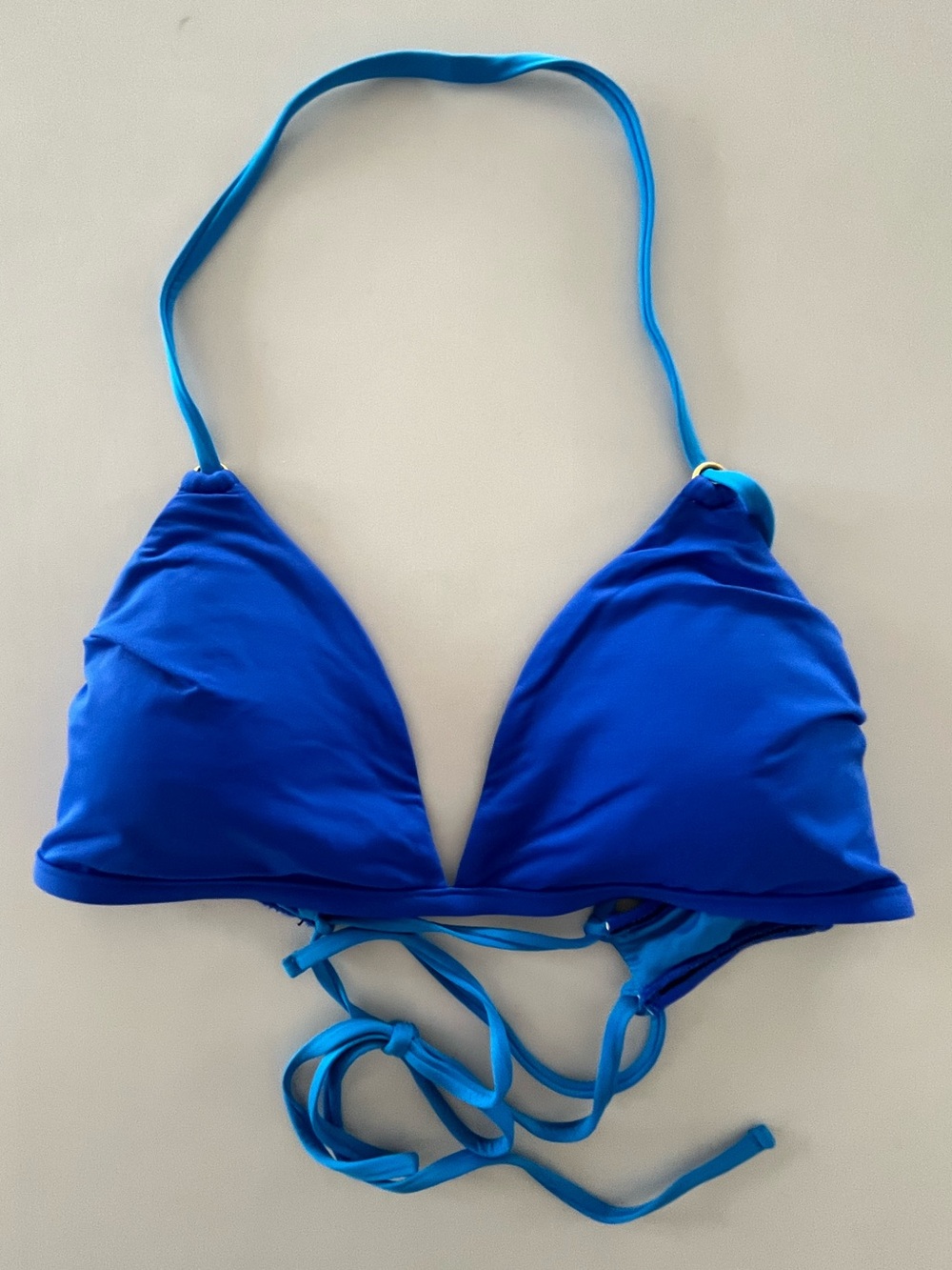 POLO RALPH LAUREN Cobalt Blue Strappy Lace-Up Bikini Top Size M Like New